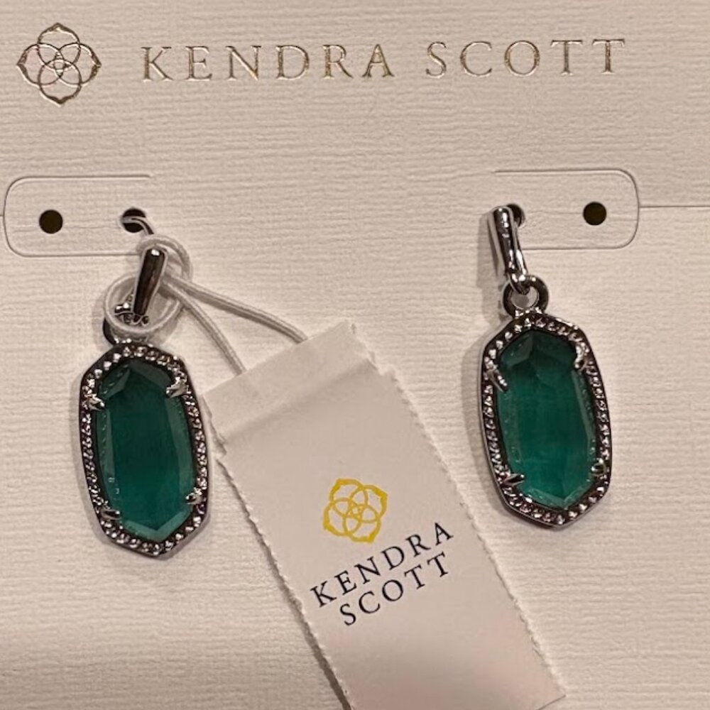 Kendra Scott Drop Earrings Green